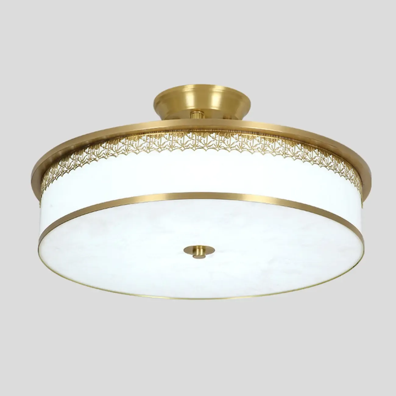Dimmable Flush Mount Ceiling Light with Acrylic Shade Image - 19