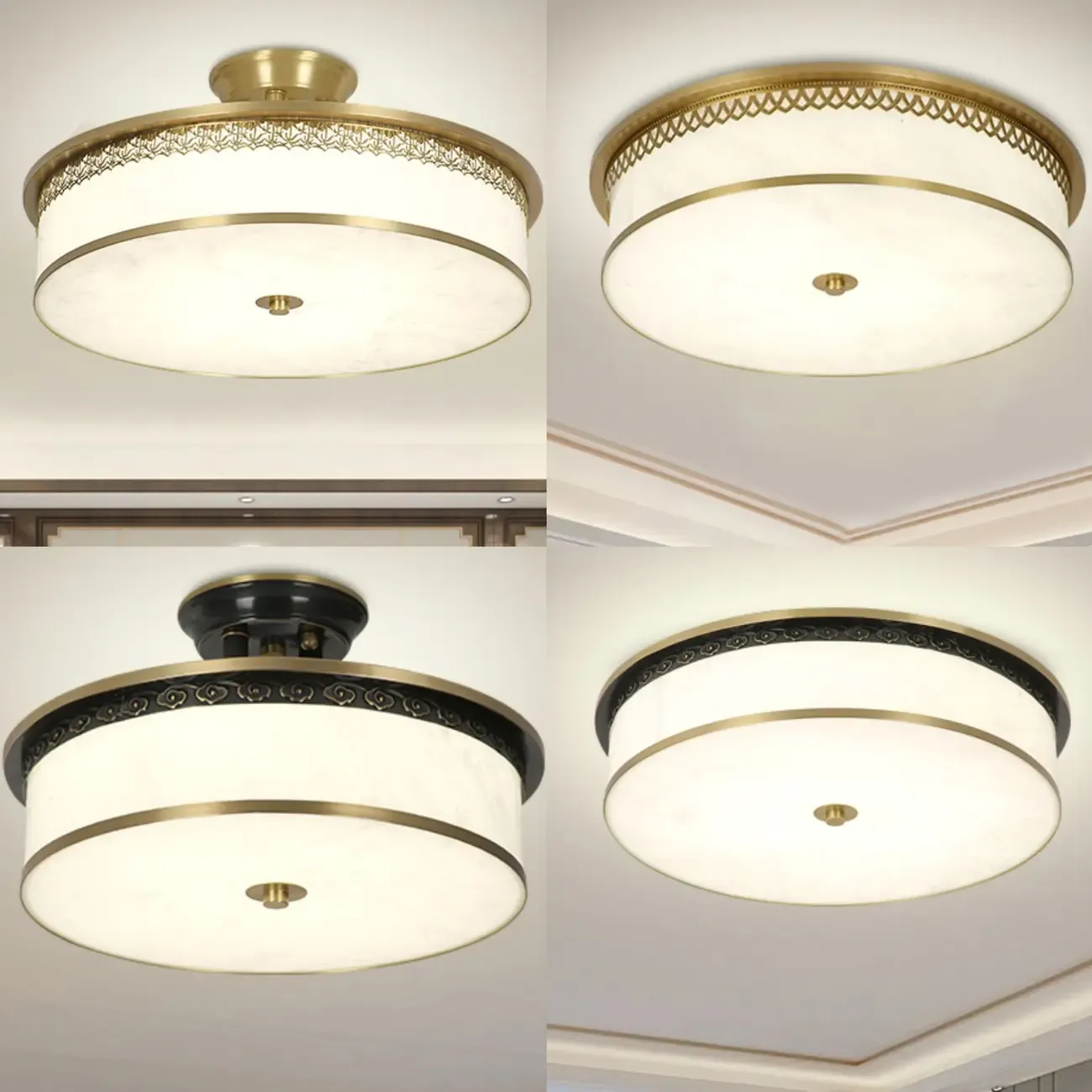 Dimmable Flush Mount Ceiling Light with Acrylic Shade Image - 23