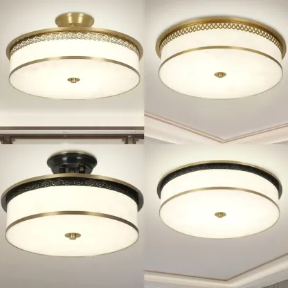 Dimmable Flush Mount Ceiling Light with Acrylic Shade Image - 23