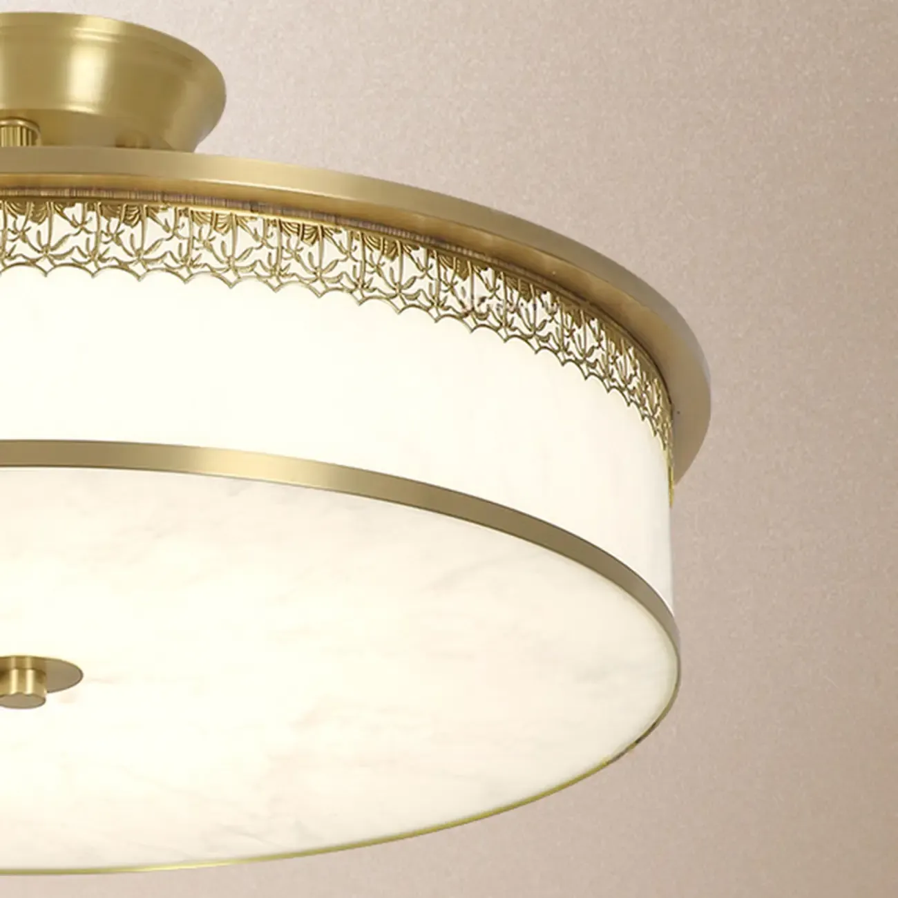 Dimmable Flush Mount Ceiling Light with Acrylic Shade Image - 24