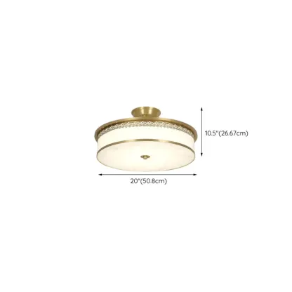 Dimmable Flush Mount Ceiling Light with Acrylic Shade Image - 34