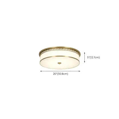 Dimmable Flush Mount Ceiling Light with Acrylic Shade Image - 35