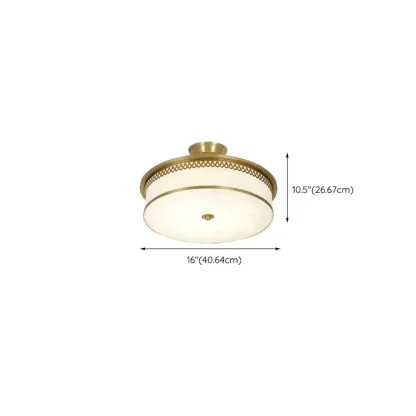 Dimmable Flush Mount Ceiling Light with Acrylic Shade Image - 36