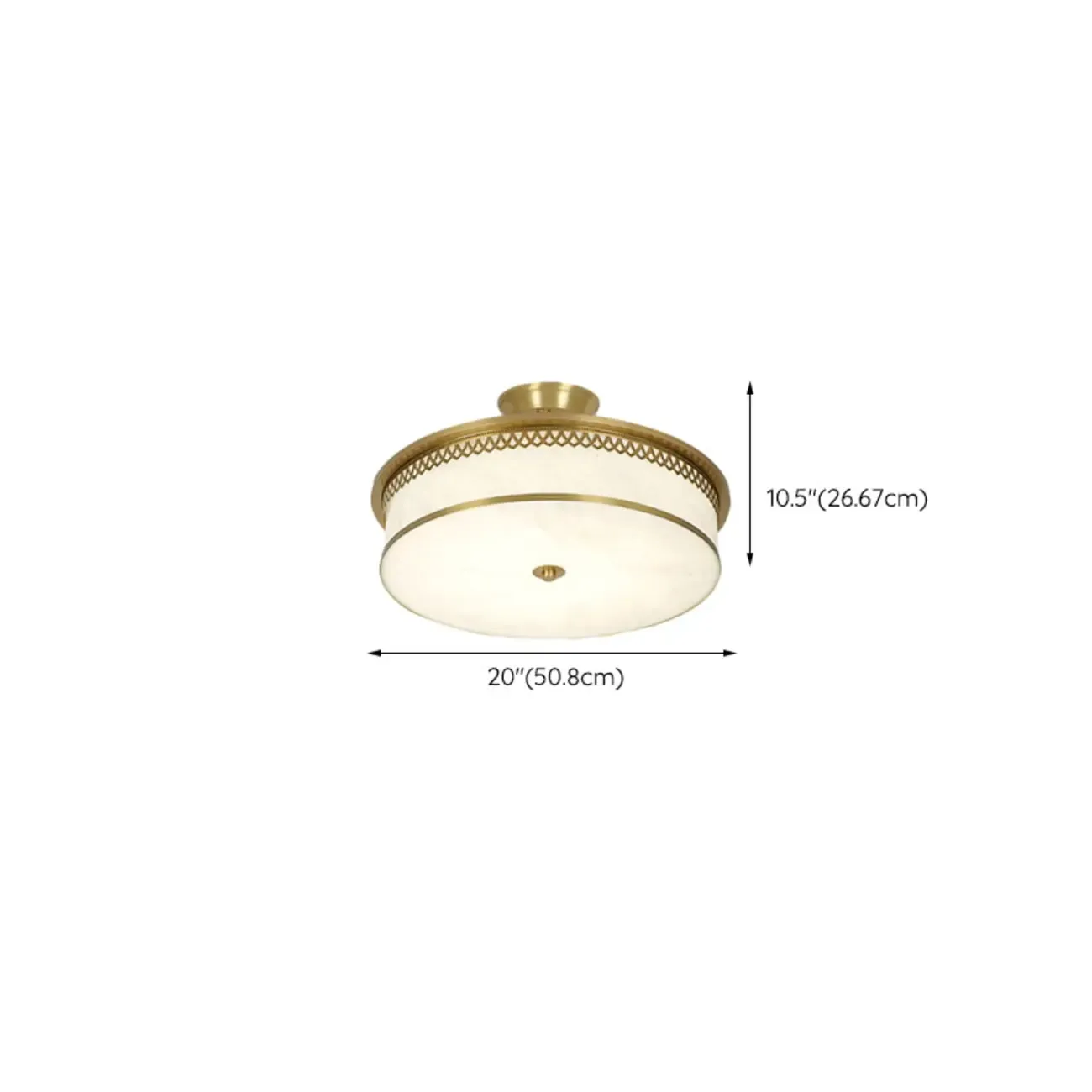 Dimmable Flush Mount Ceiling Light with Acrylic Shade Image - 38