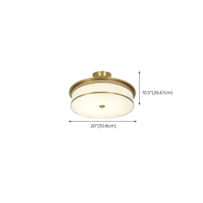 Dimmable Flush Mount Ceiling Light with Acrylic Shade Image - 38