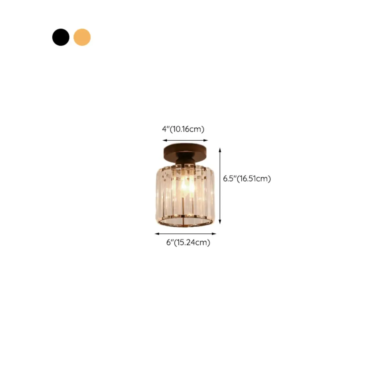 Elegant Crystal Semi Flush Ceiling Light for Living Room Use Image - 11