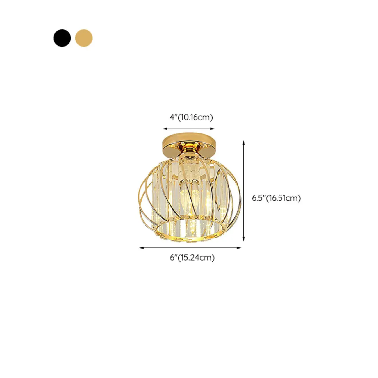 Elegant Crystal Semi Flush Ceiling Light for Living Room Use Image - 12 | homeyfad