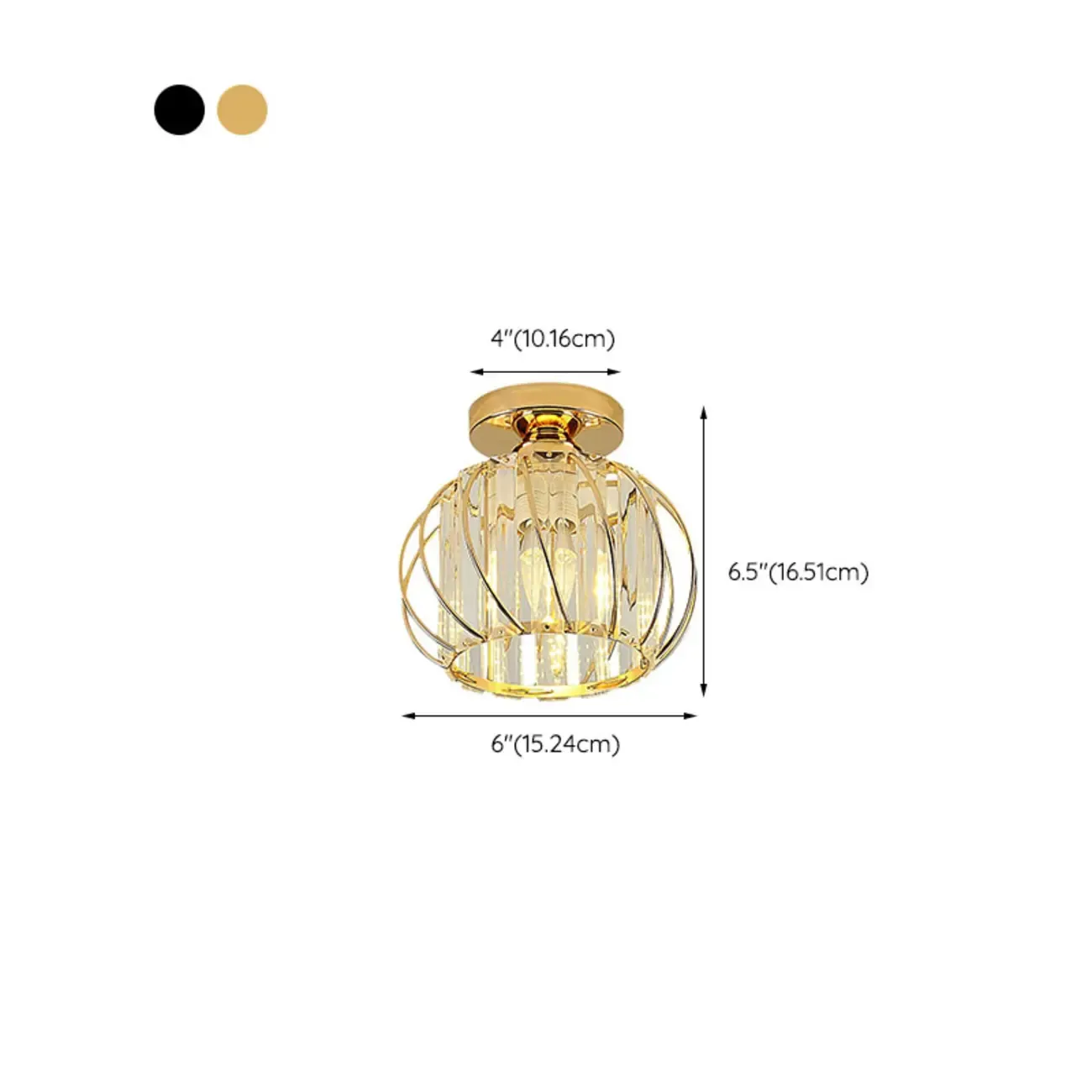 Elegant Crystal Semi Flush Ceiling Light for Living Room Use Image - 12