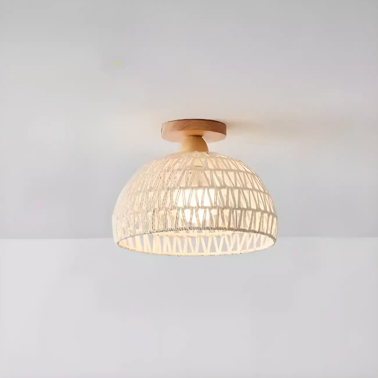 Oriental Fabric Semi Flush Ceiling Light for Residential Use Image - 3 | homeyfad