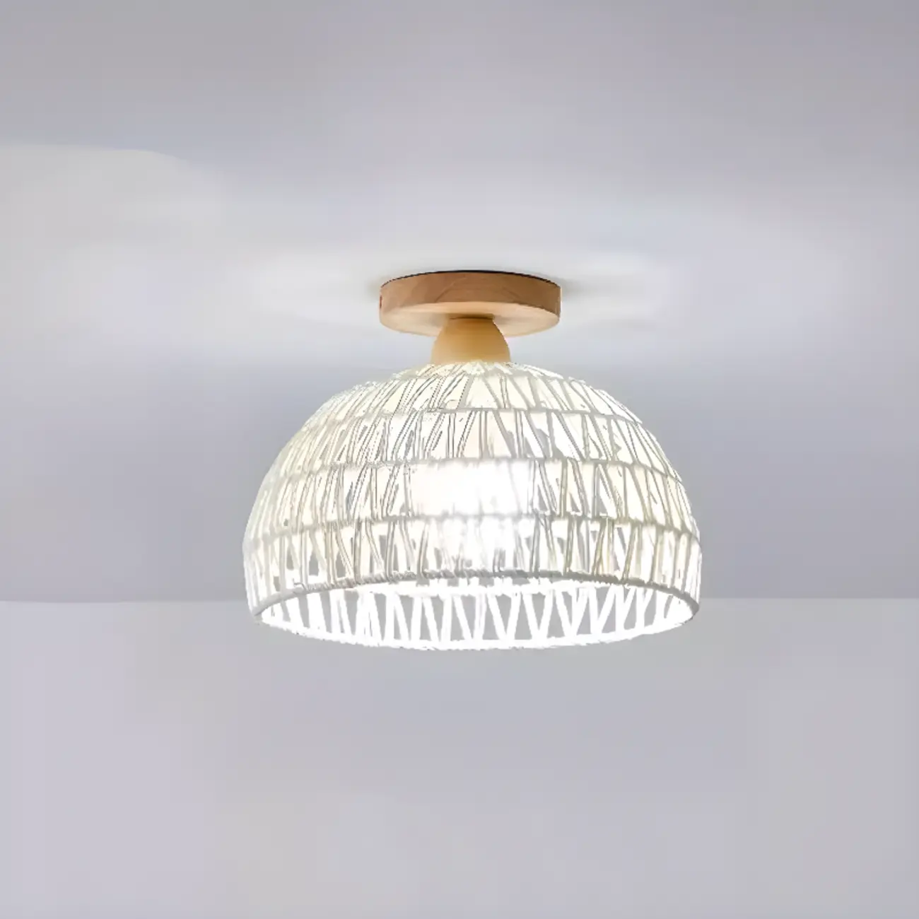 Oriental Fabric Semi Flush Ceiling Light for Residential Use Image - 5 | homeyfad