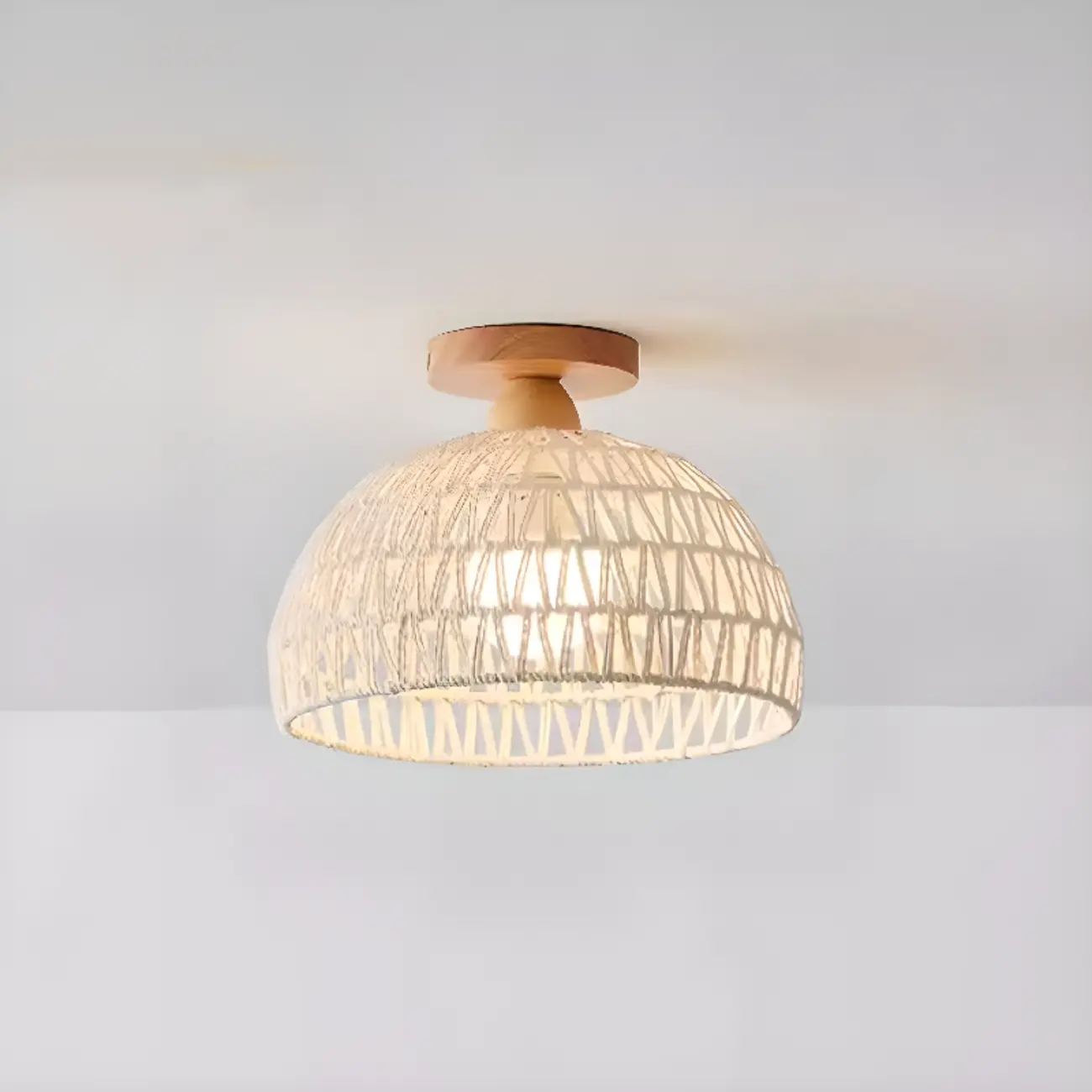 Oriental Fabric Semi Flush Ceiling Light for Residential Use Image - 7 | homeyfad