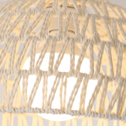 Oriental Fabric Semi Flush Ceiling Light for Residential Use Image - 10