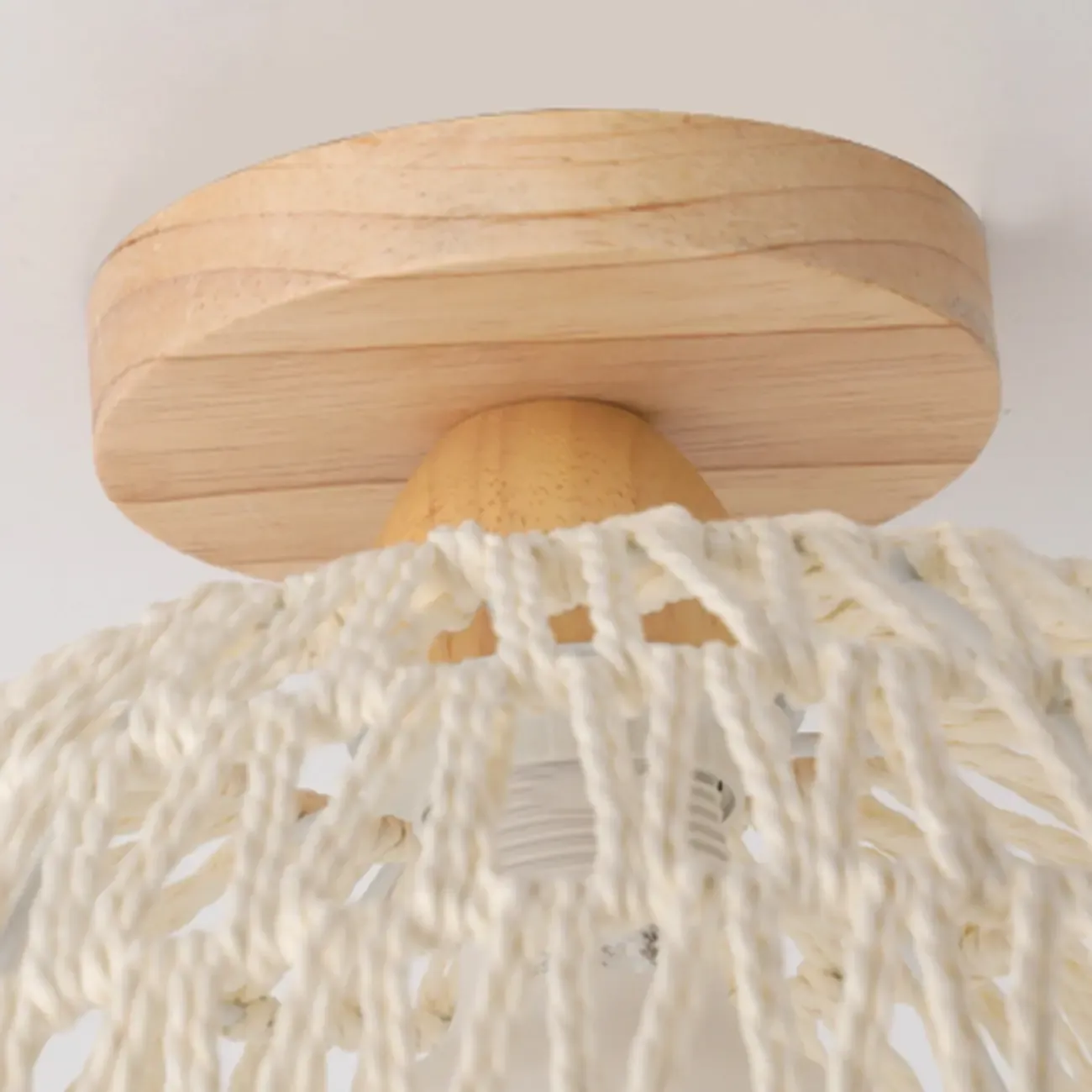 Oriental Fabric Semi Flush Ceiling Light for Residential Use Image - 12