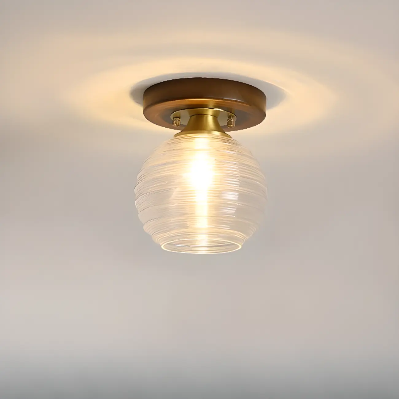 5 to 9 Inch Indoor Semi Flush Ceiling Light with Glass Shade Image - 7 | homeyfad