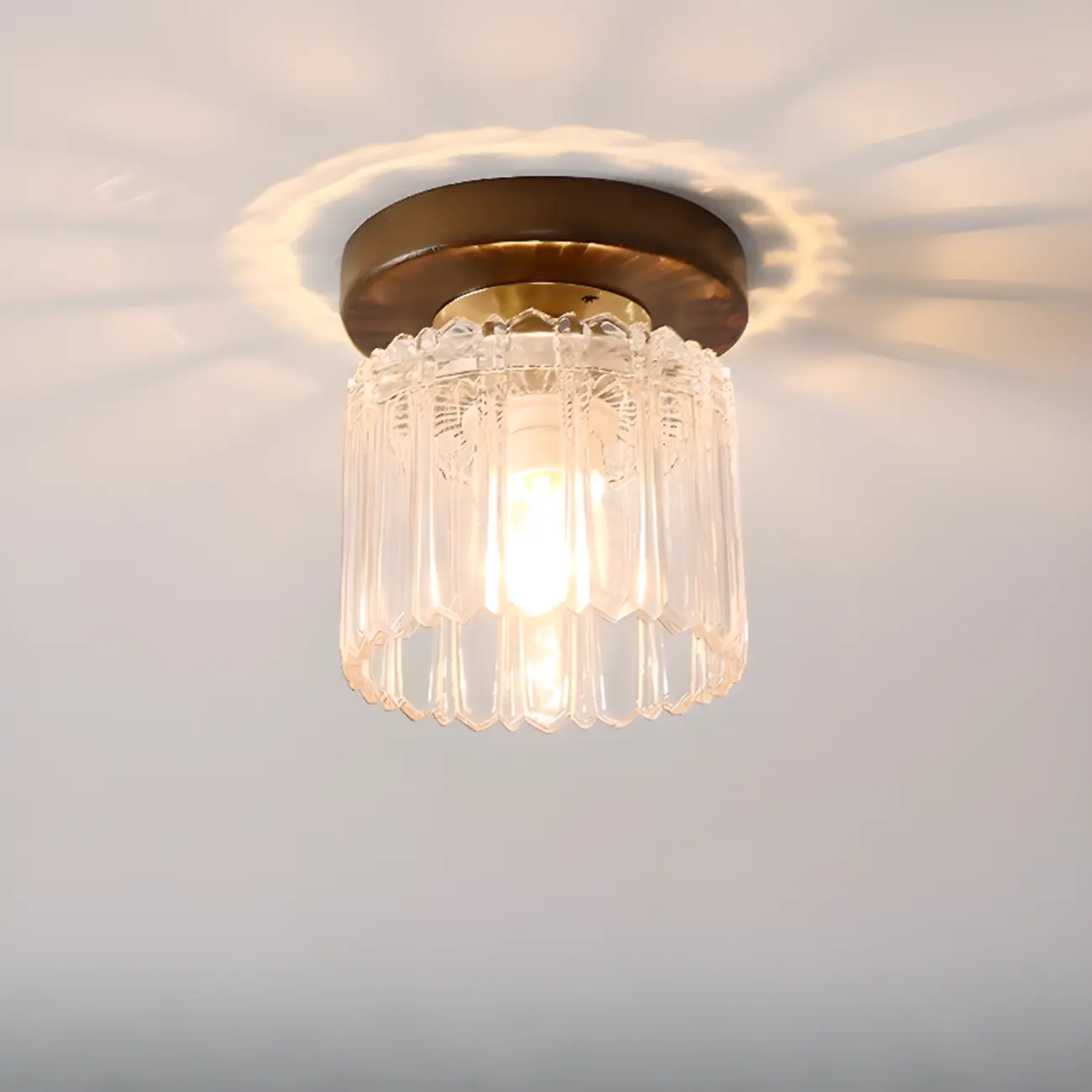 5 to 9 Inch Indoor Semi Flush Ceiling Light with Glass Shade Image - 9 | homeyfad