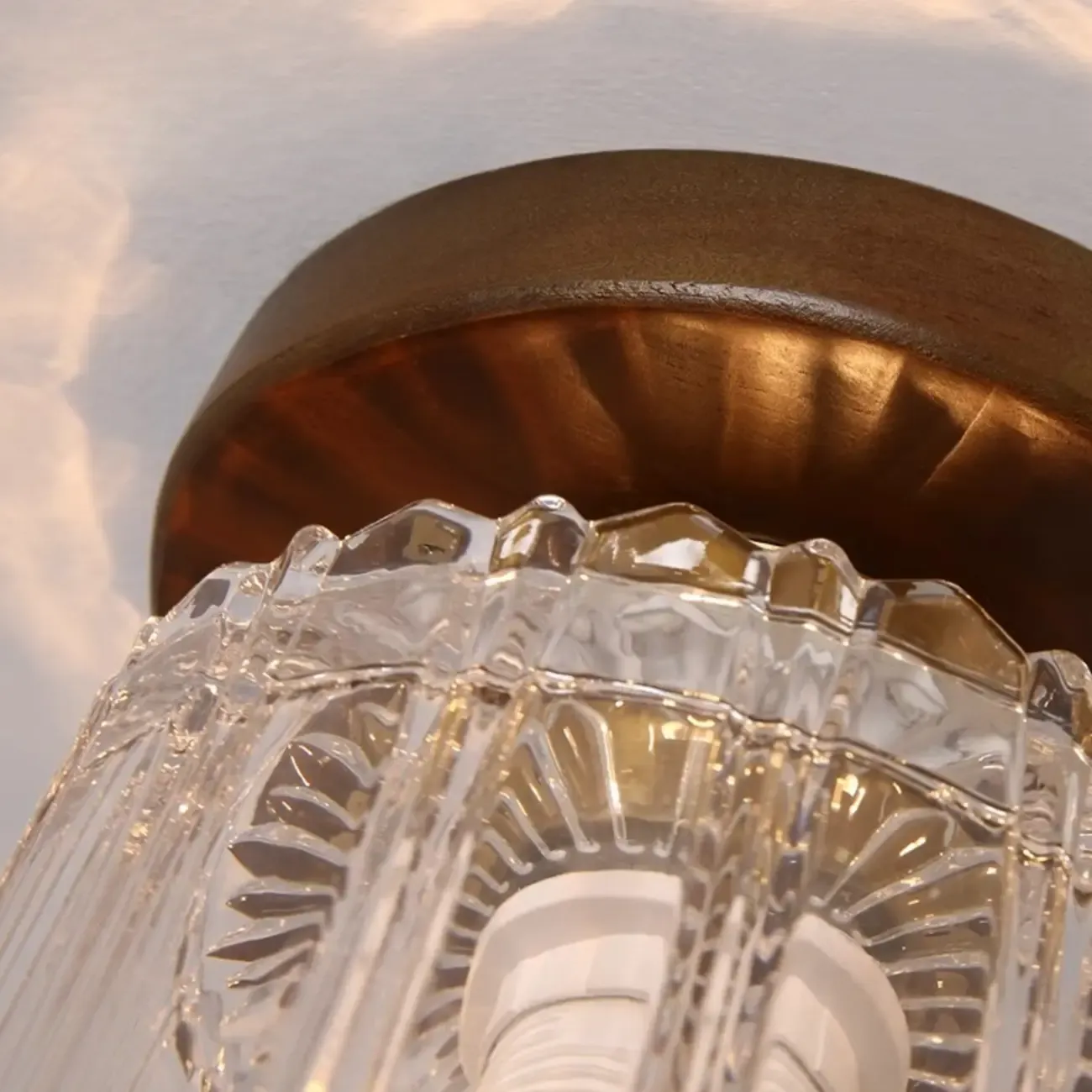 5 to 9 Inch Indoor Semi Flush Ceiling Light with Glass Shade Image - 11