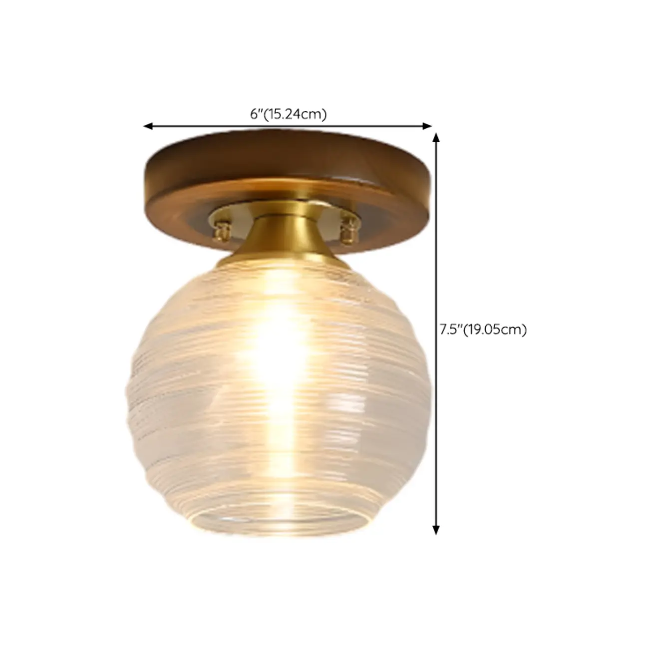 5 to 9 Inch Indoor Semi Flush Ceiling Light with Glass Shade Image - 15 | homeyfad