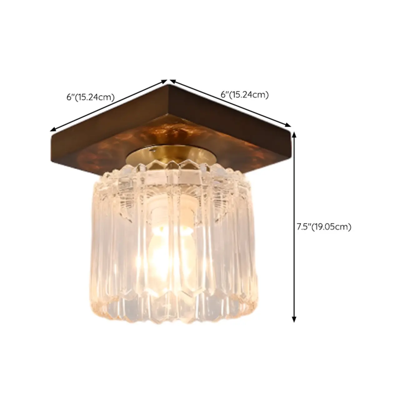 5 to 9 Inch Indoor Semi Flush Ceiling Light with Glass Shade Image - 16 | homeyfad