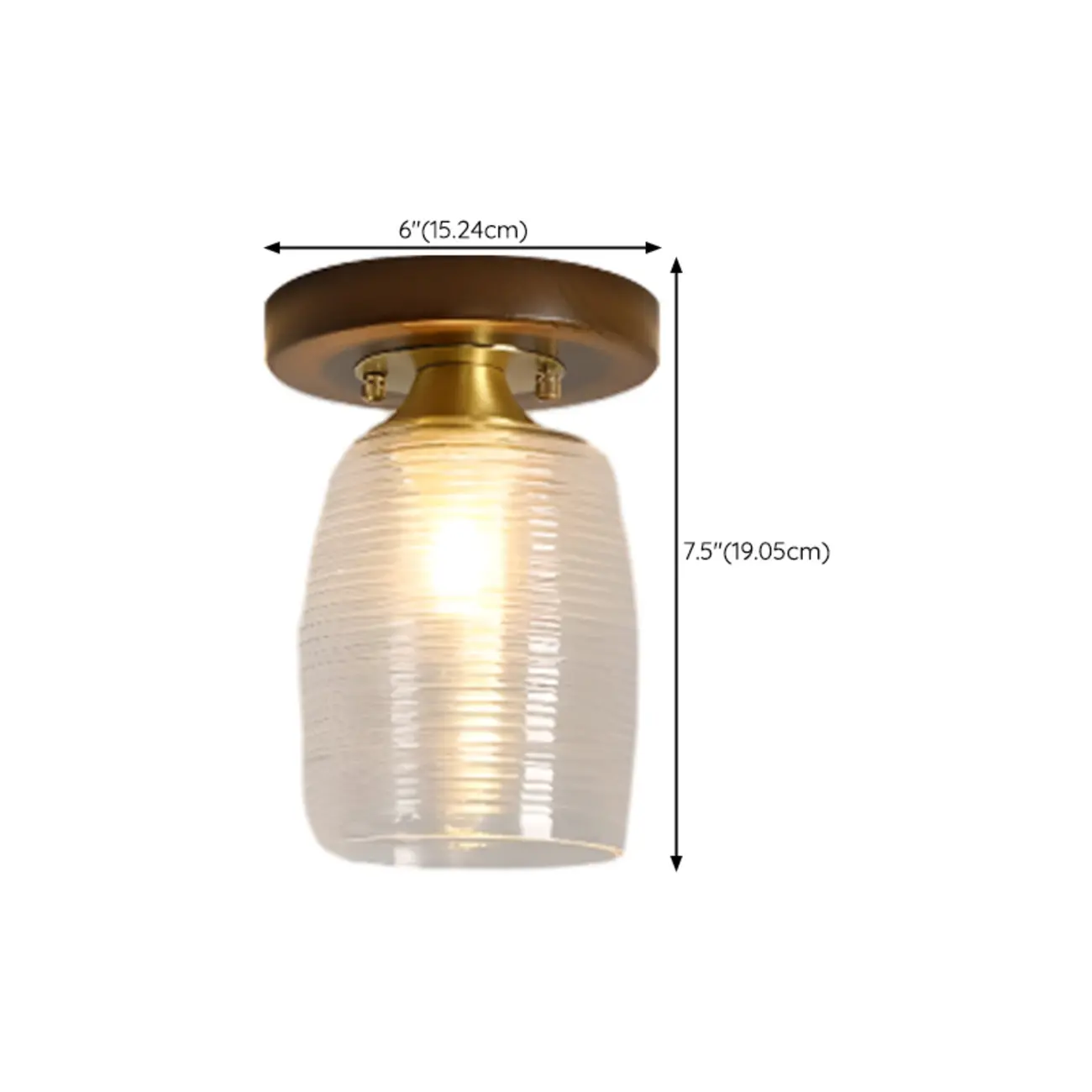 5 to 9 Inch Indoor Semi Flush Ceiling Light with Glass Shade Image - 19 | homeyfad