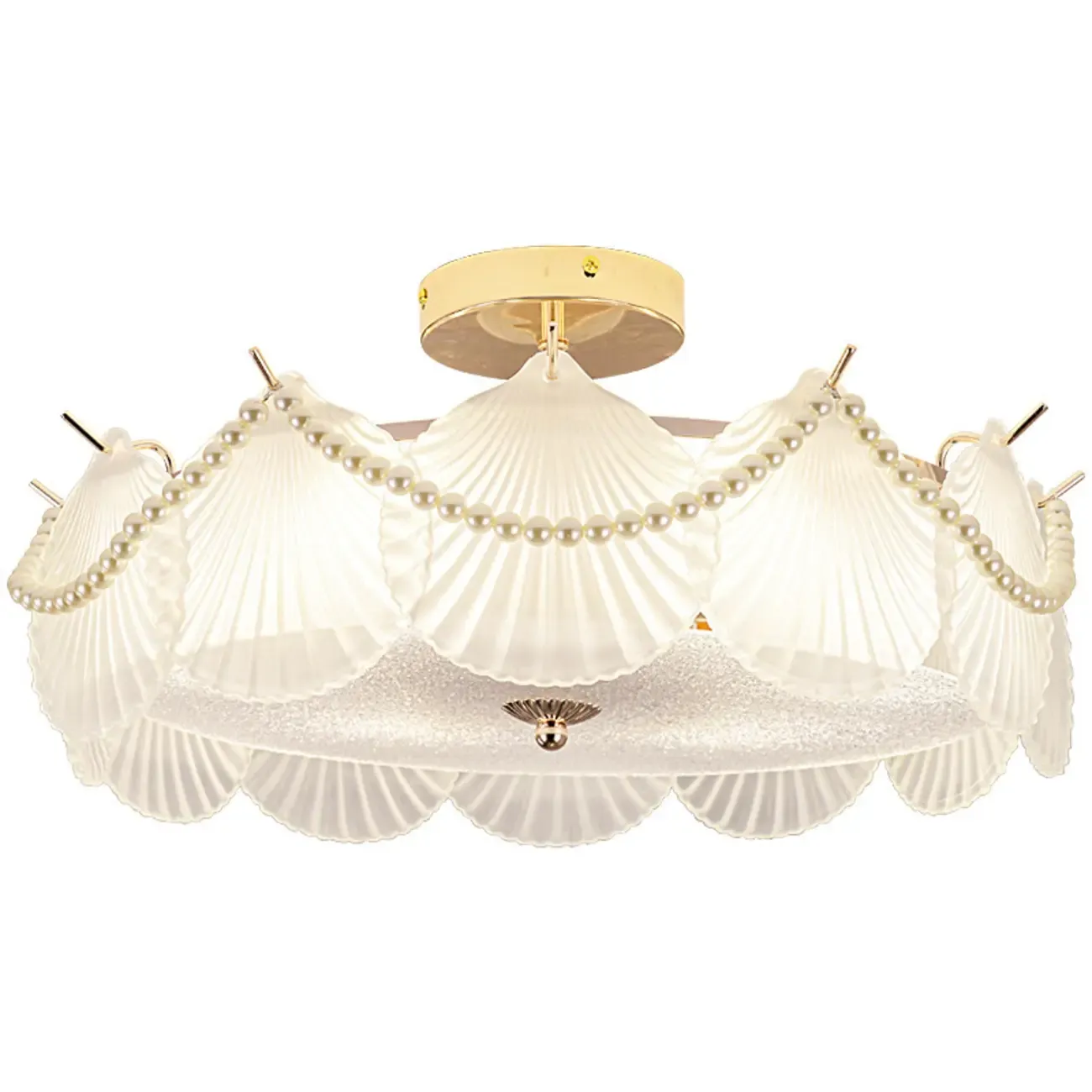 8" Modern Semi Flush Mount Ceiling Light for Living Room Image - 5