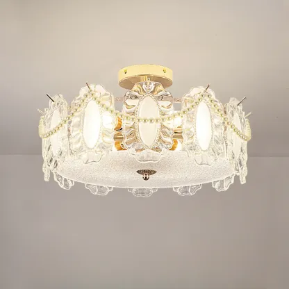 8" Modern Semi Flush Mount Ceiling Light for Living Room Image - 10