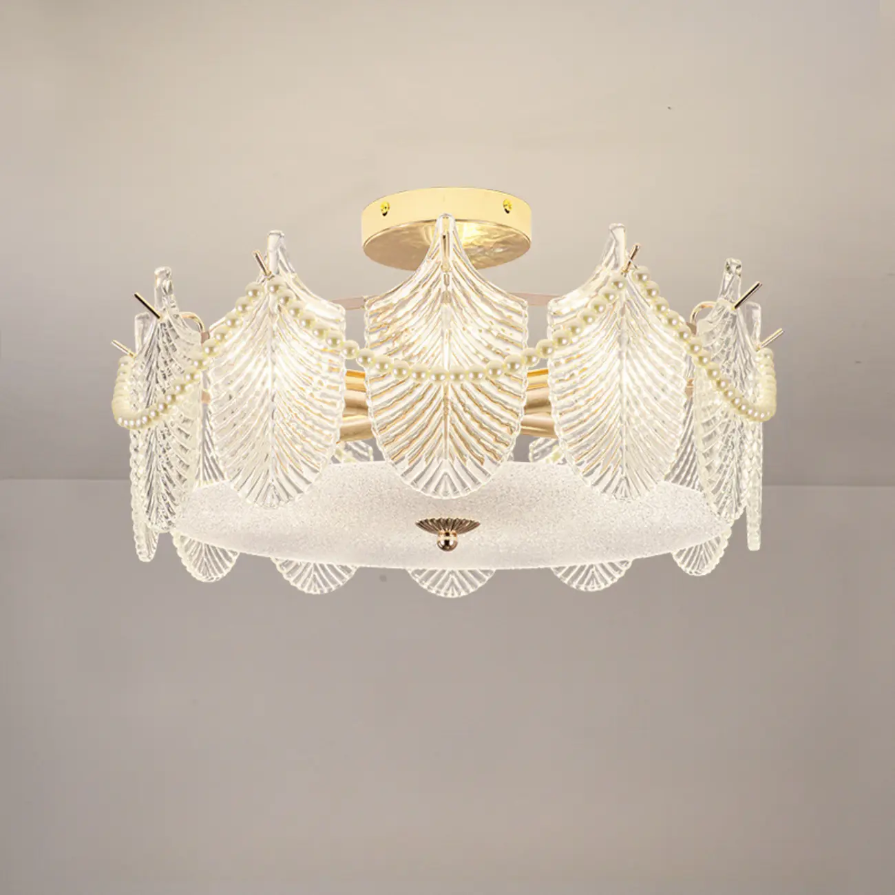 8" Modern Semi Flush Mount Ceiling Light for Living Room Image - 13 | homeyfad