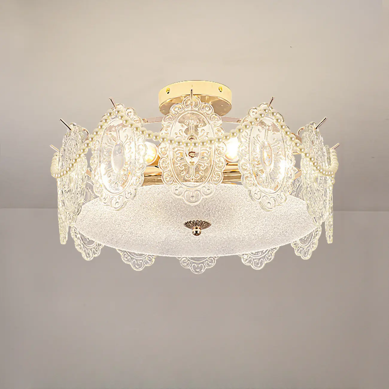 8" Modern Semi Flush Mount Ceiling Light for Living Room Image - 15 | homeyfad