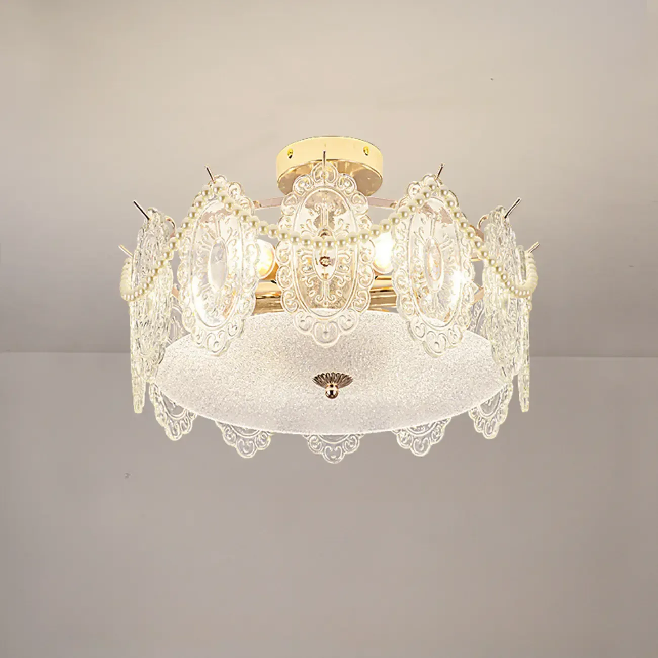 8" Modern Semi Flush Mount Ceiling Light for Living Room Image - 16