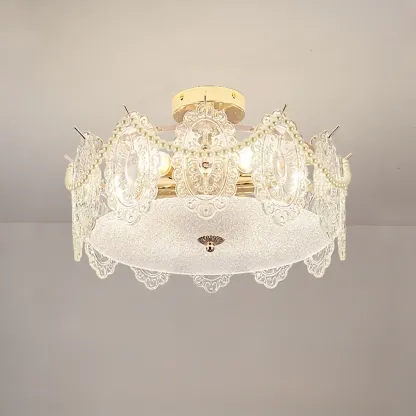 8" Modern Semi Flush Mount Ceiling Light for Living Room Image - 17