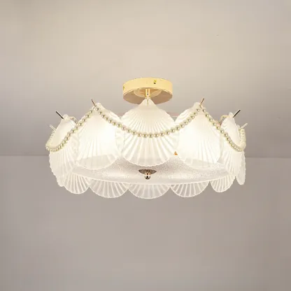 8" Modern Semi Flush Mount Ceiling Light for Living Room Image - 18
