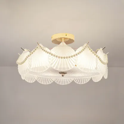 8" Modern Semi Flush Mount Ceiling Light for Living Room Image - 19