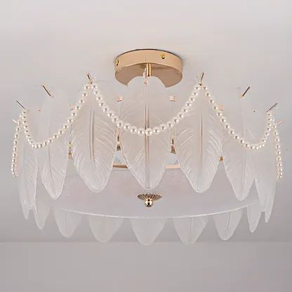 8" Modern Semi Flush Mount Ceiling Light for Living Room Image - 21