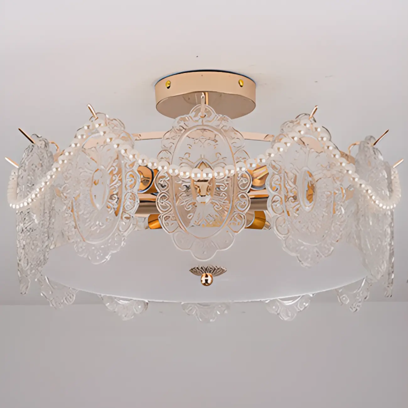 8" Modern Semi Flush Mount Ceiling Light for Living Room Image - 22 | homeyfad