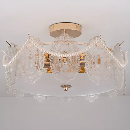 8" Modern Semi Flush Mount Ceiling Light for Living Room Image - 22