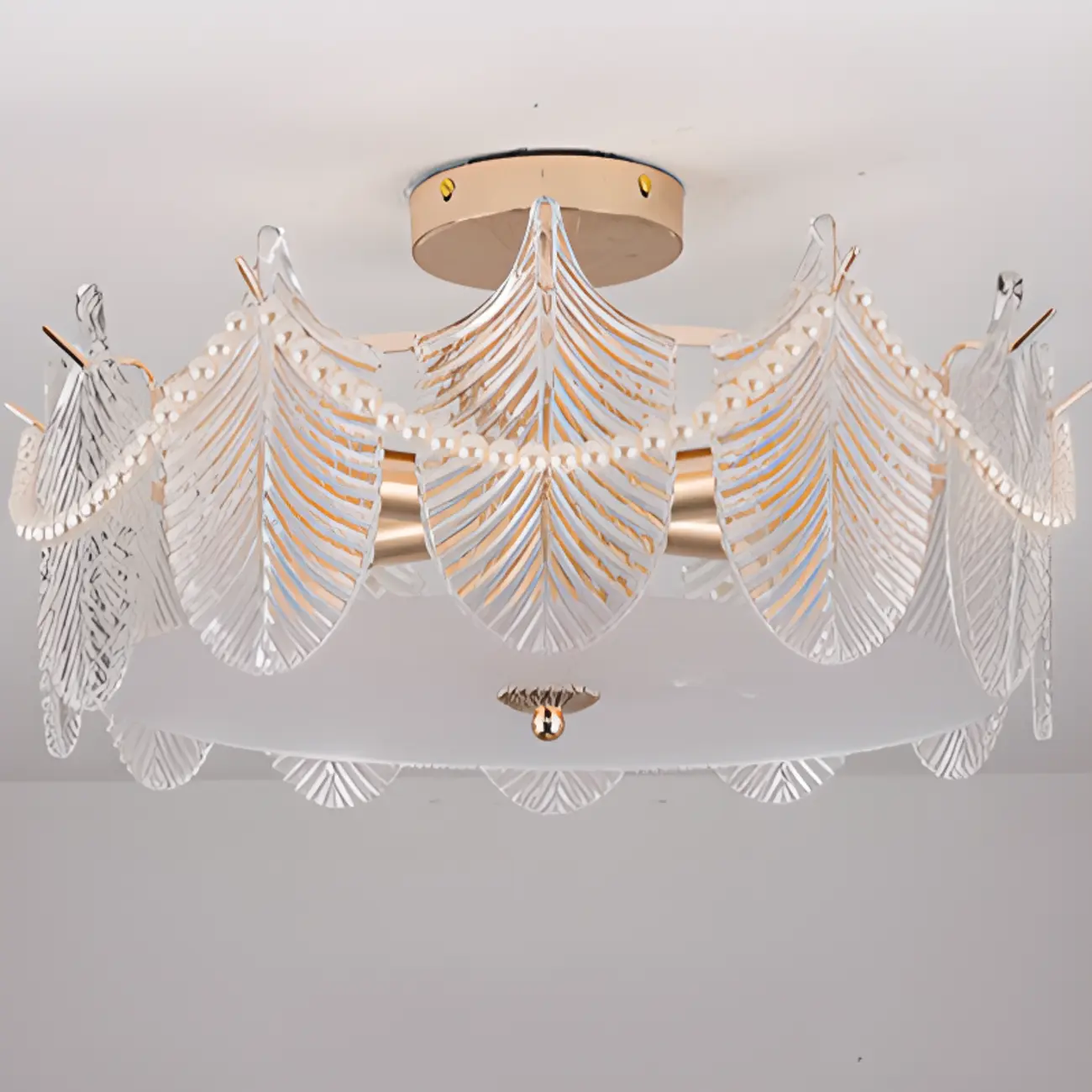 8" Modern Semi Flush Mount Ceiling Light for Living Room Image - 23 | homeyfad