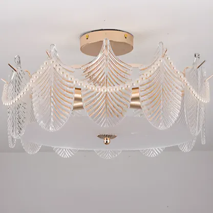 8" Modern Semi Flush Mount Ceiling Light for Living Room Image - 23