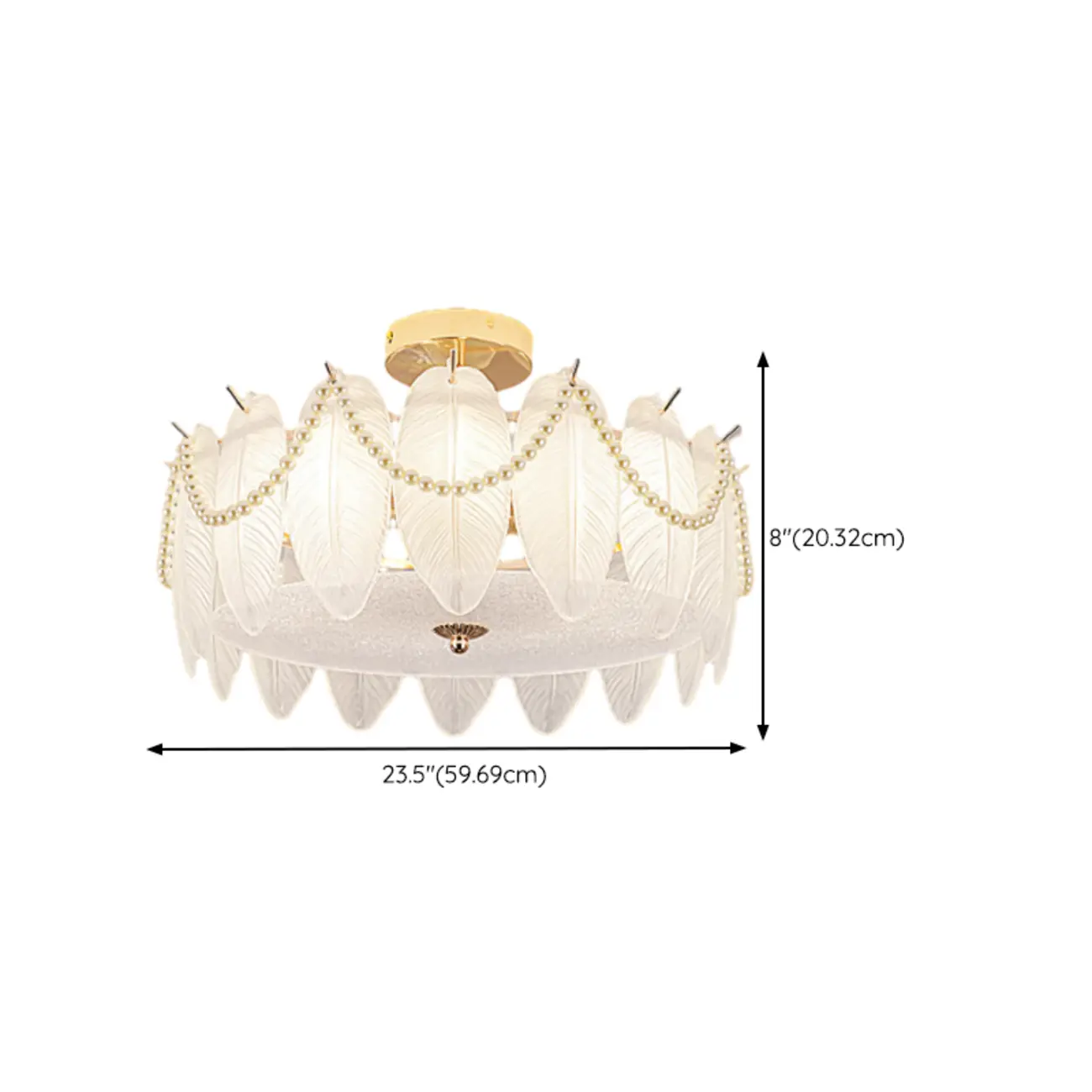 8" Modern Semi Flush Mount Ceiling Light for Living Room Image - 30 | homeyfad