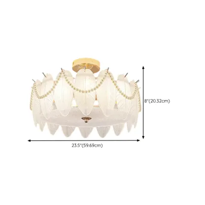 8" Modern Semi Flush Mount Ceiling Light for Living Room Image - 30