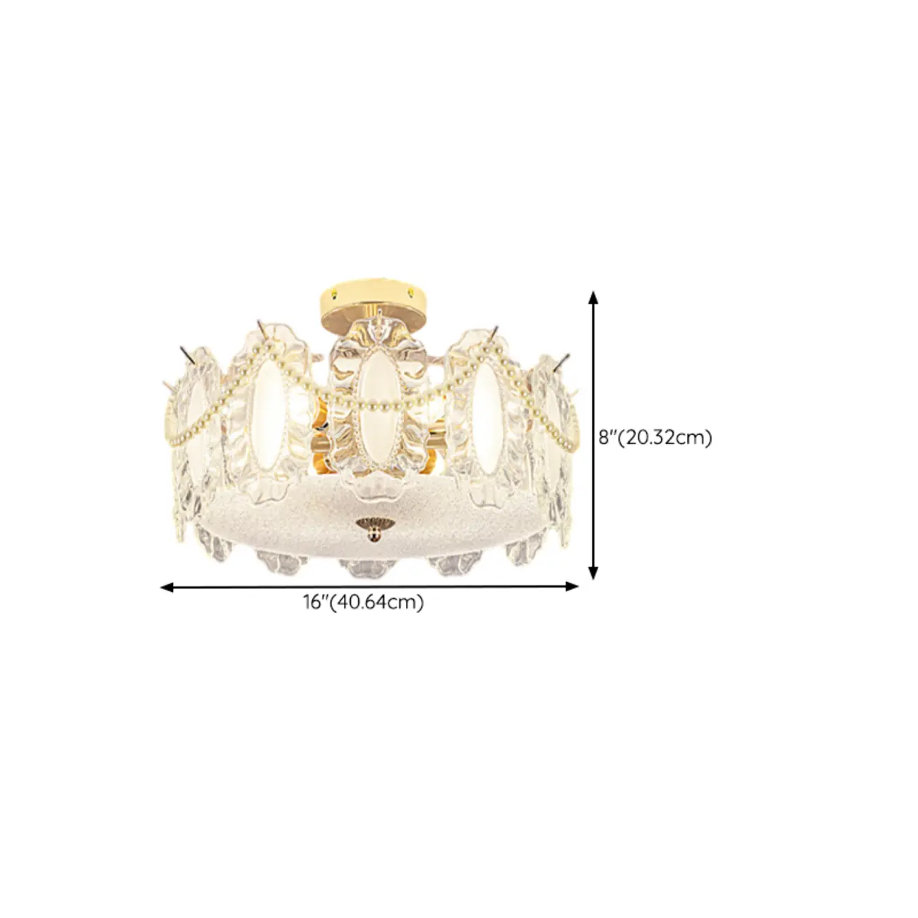 8" Modern Semi Flush Mount Ceiling Light for Living Room Image - 31 | homeyfad