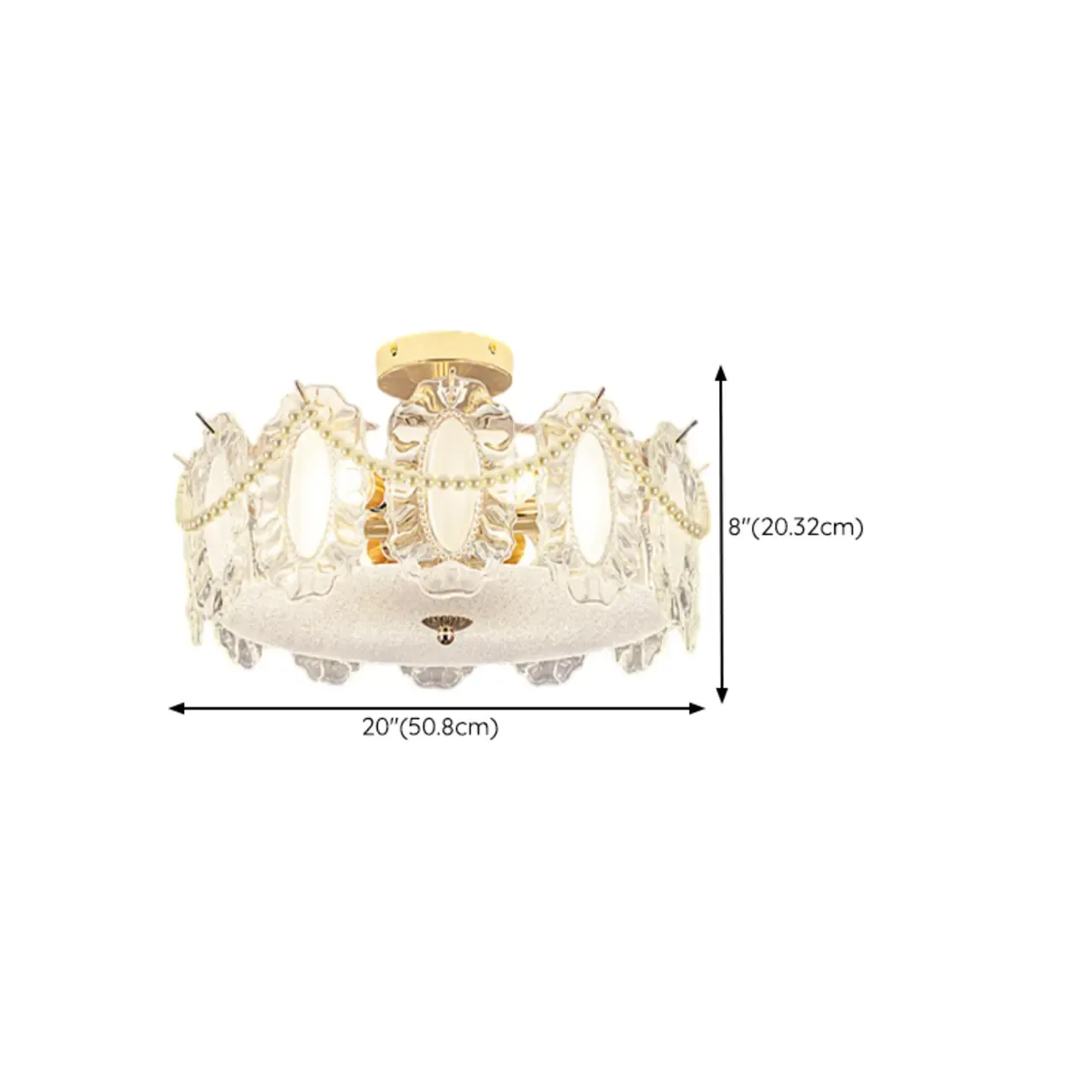 8" Modern Semi Flush Mount Ceiling Light for Living Room Image - 32