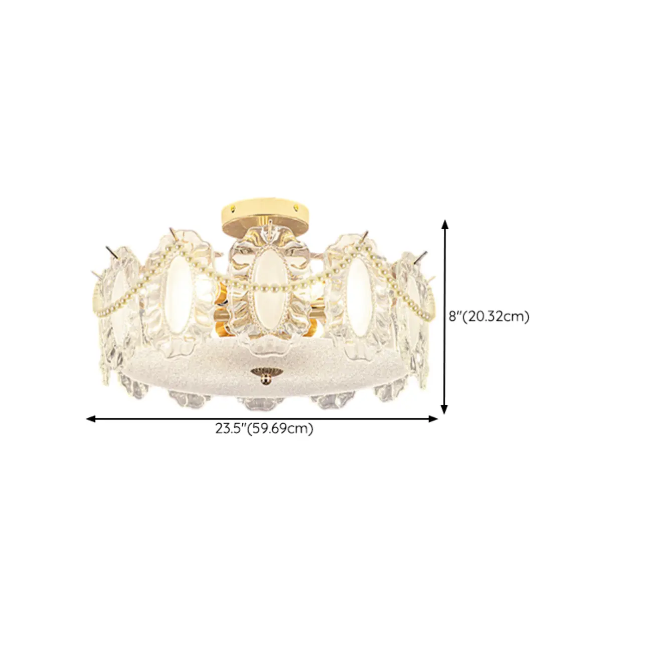 8" Modern Semi Flush Mount Ceiling Light for Living Room Image - 33 | homeyfad