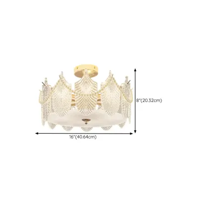 8" Modern Semi Flush Mount Ceiling Light for Living Room Image - 34