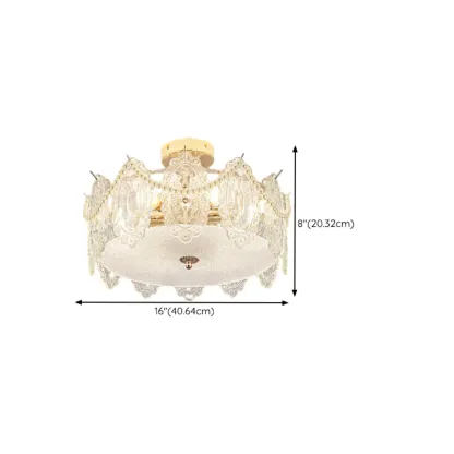 8" Modern Semi Flush Mount Ceiling Light for Living Room Image - 40