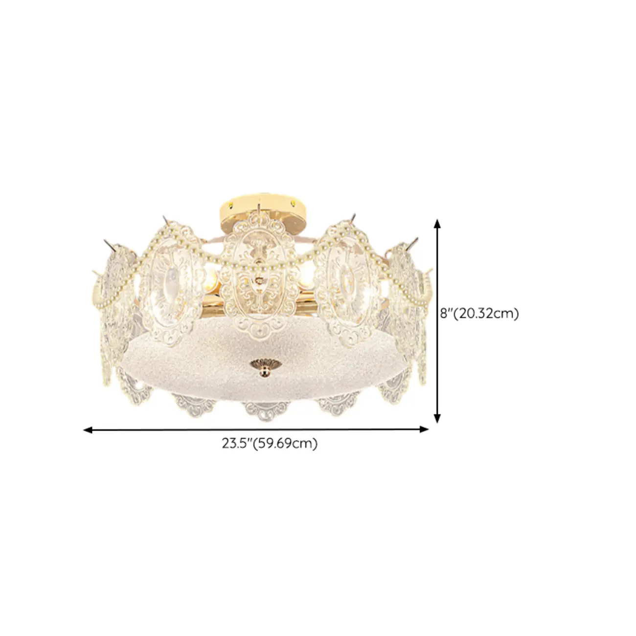 8" Modern Semi Flush Mount Ceiling Light for Living Room Image - 42 | homeyfad