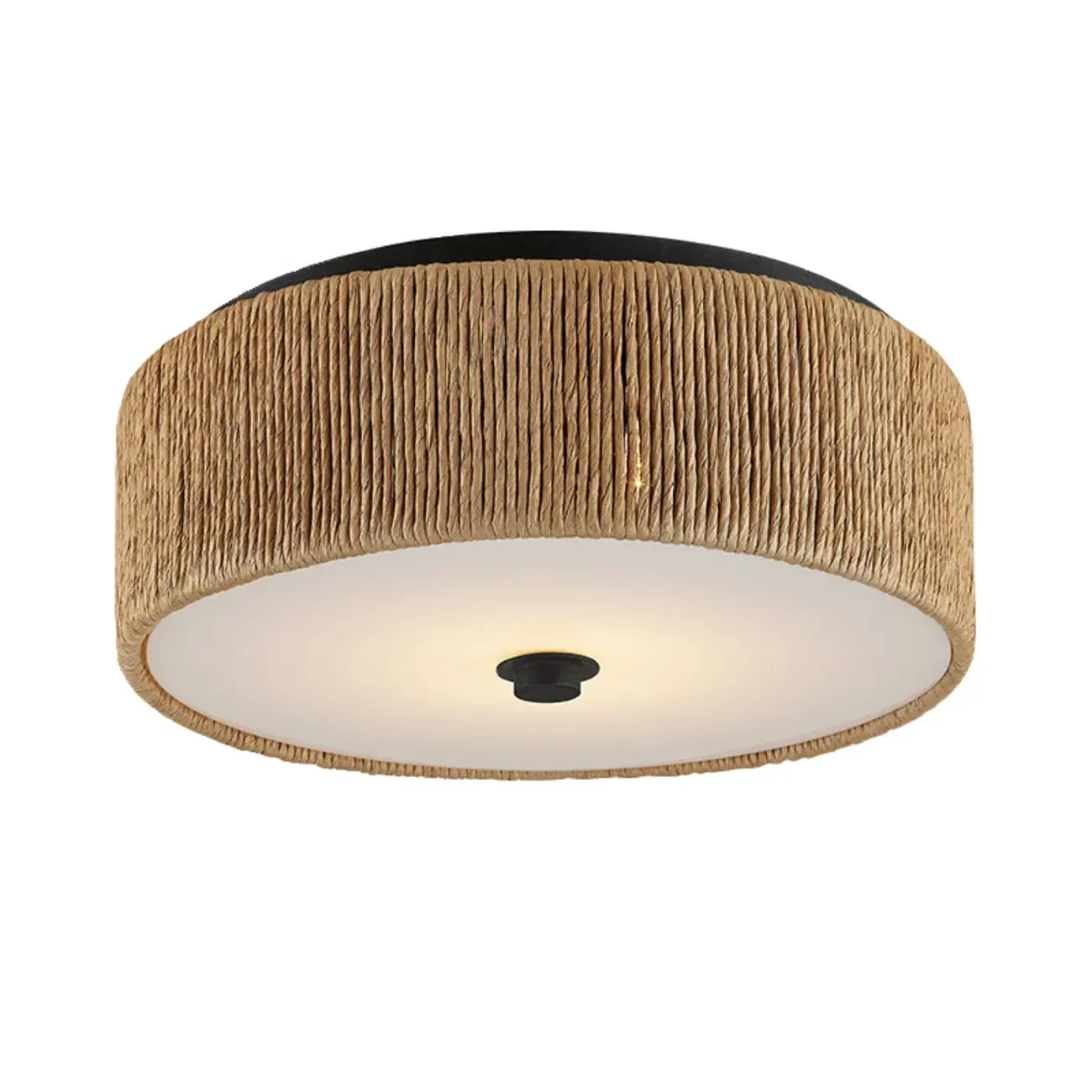 Oriental Cylinder Flush Mount Ceiling Light for Bedroom Image - 5