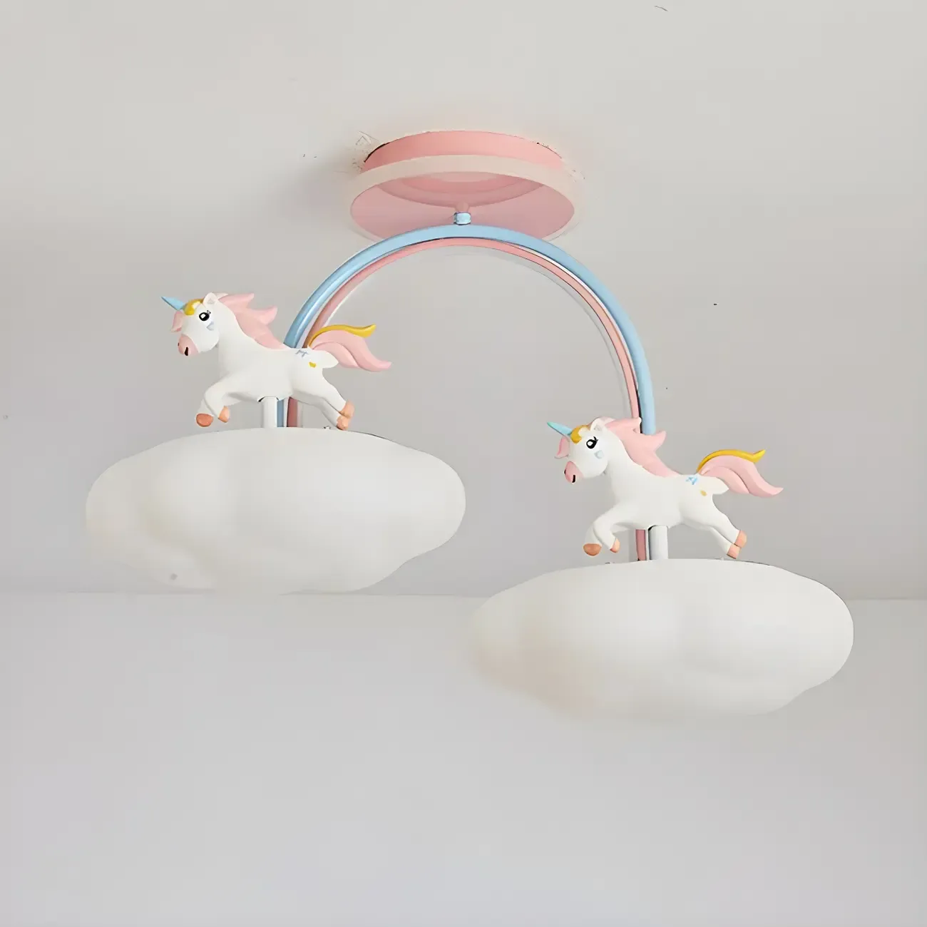 Kids Dimmable Semi-Flush Mount Ceiling Light for Bedroom Image - 7