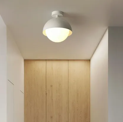 Mini Globe LED Semi-Flush Ceiling Light for Living Room Image - 1