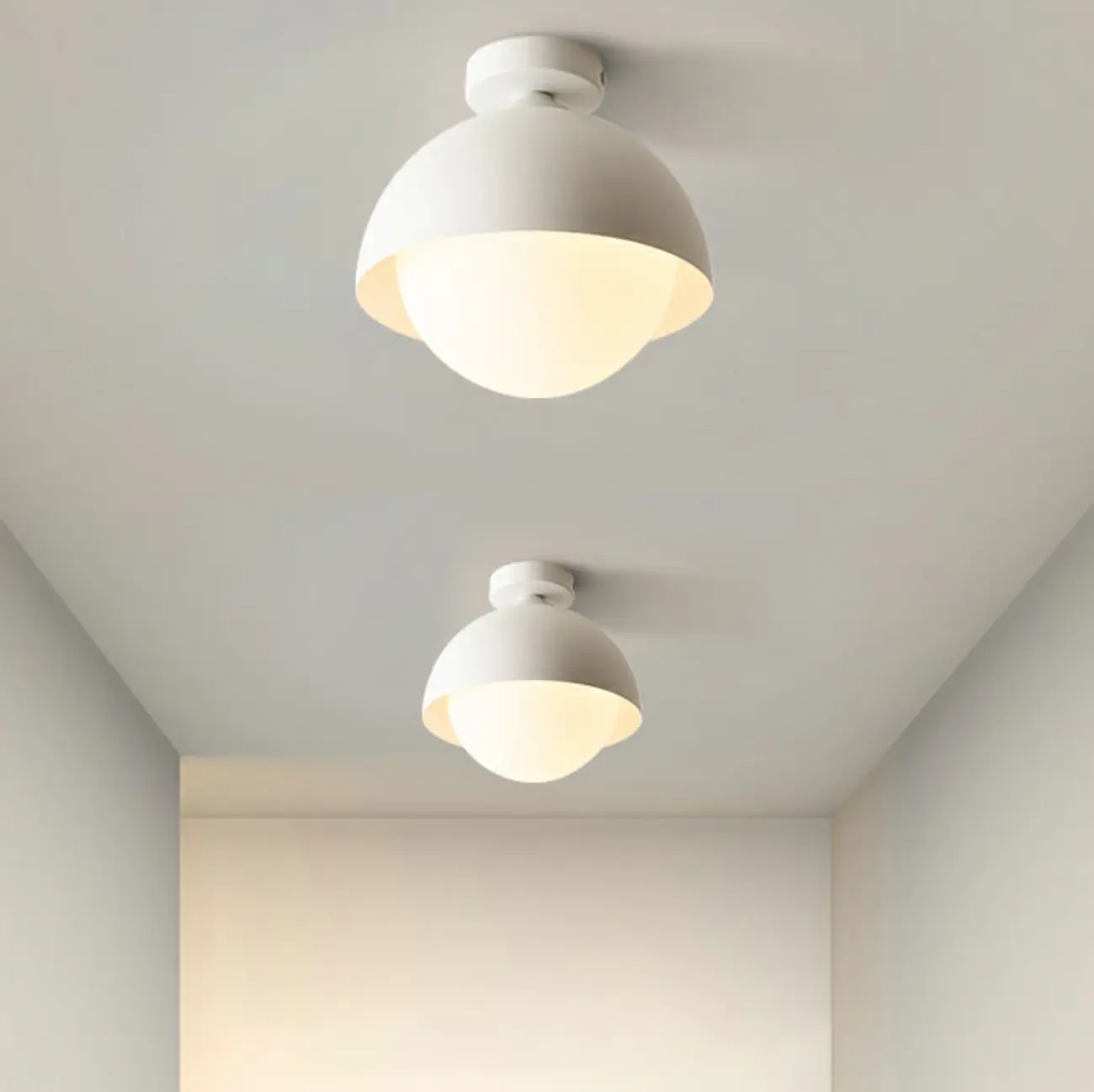 Mini Globe LED Semi-Flush Ceiling Light for Living Room Image - 2 | homeyfad