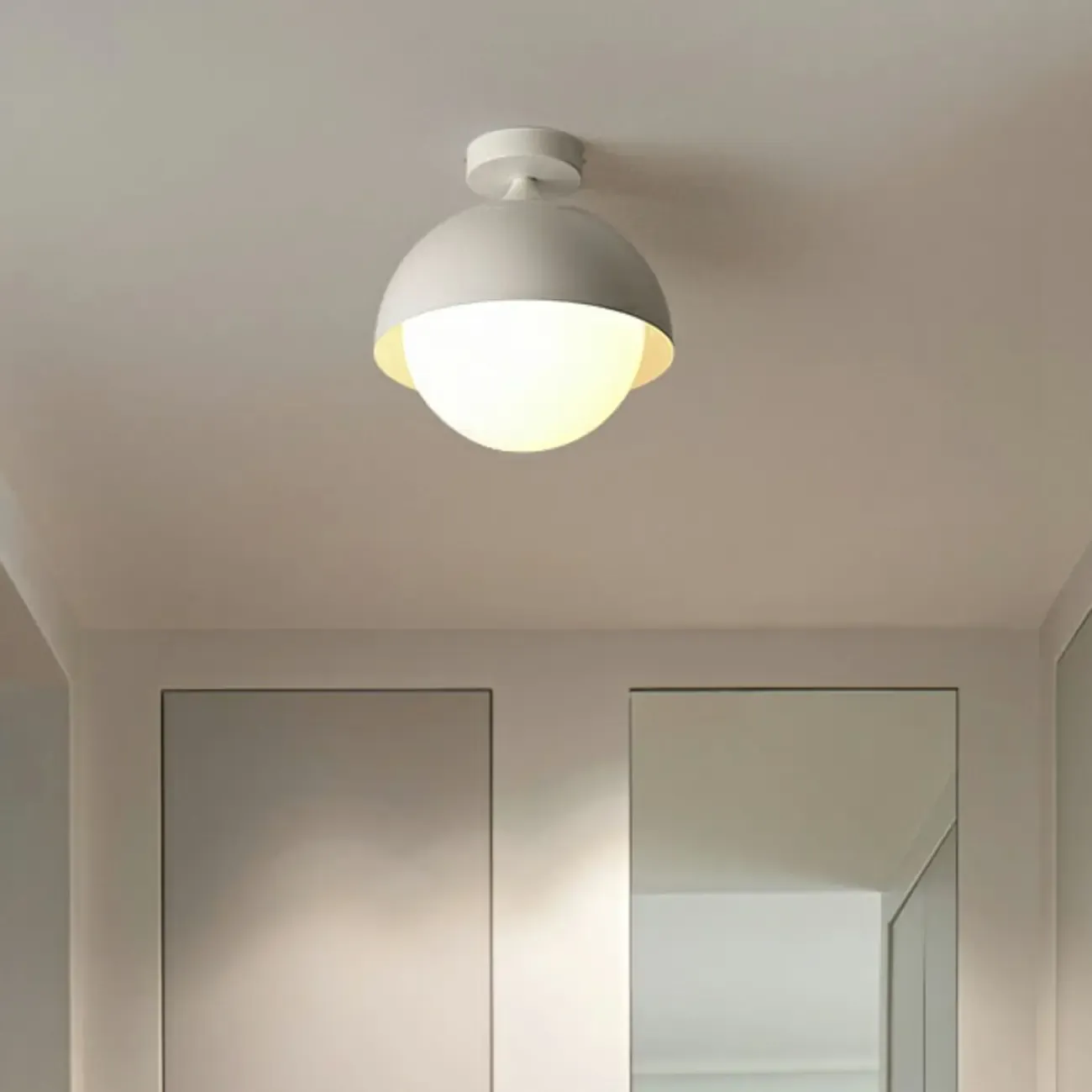 Mini Globe LED Semi-Flush Ceiling Light for Living Room Image - 5