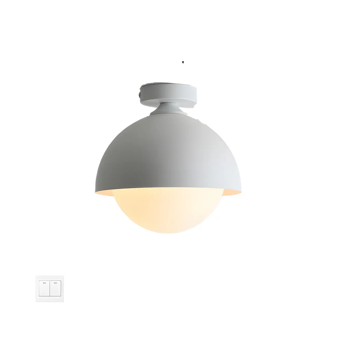 Mini Globe LED Semi-Flush Ceiling Light for Living Room Image - 13 | homeyfad